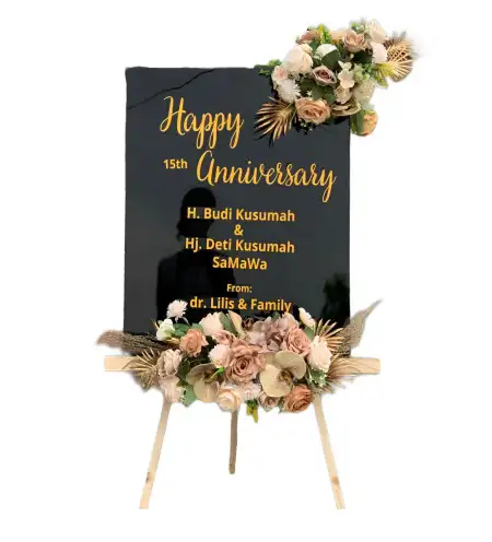 Papan Bunga Akrilik Teguhan