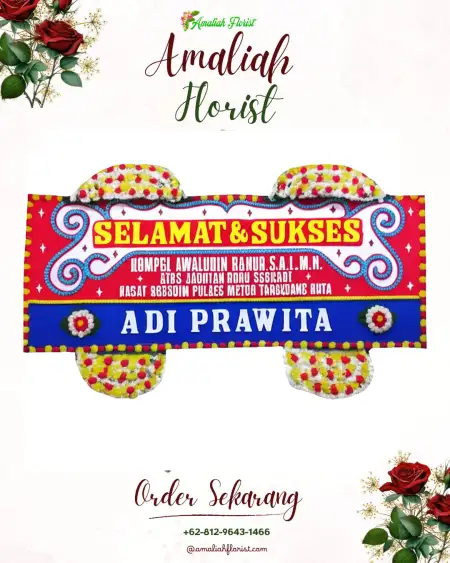 Papan Bunga Ucapan Selamat Teguhan